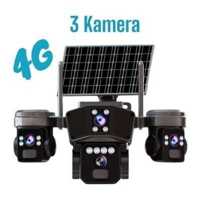 AV-M09 9mp 3 Kameralı Solar Panelli Güneş Enerjili 4g Sim Kartlı Sesli Kamera